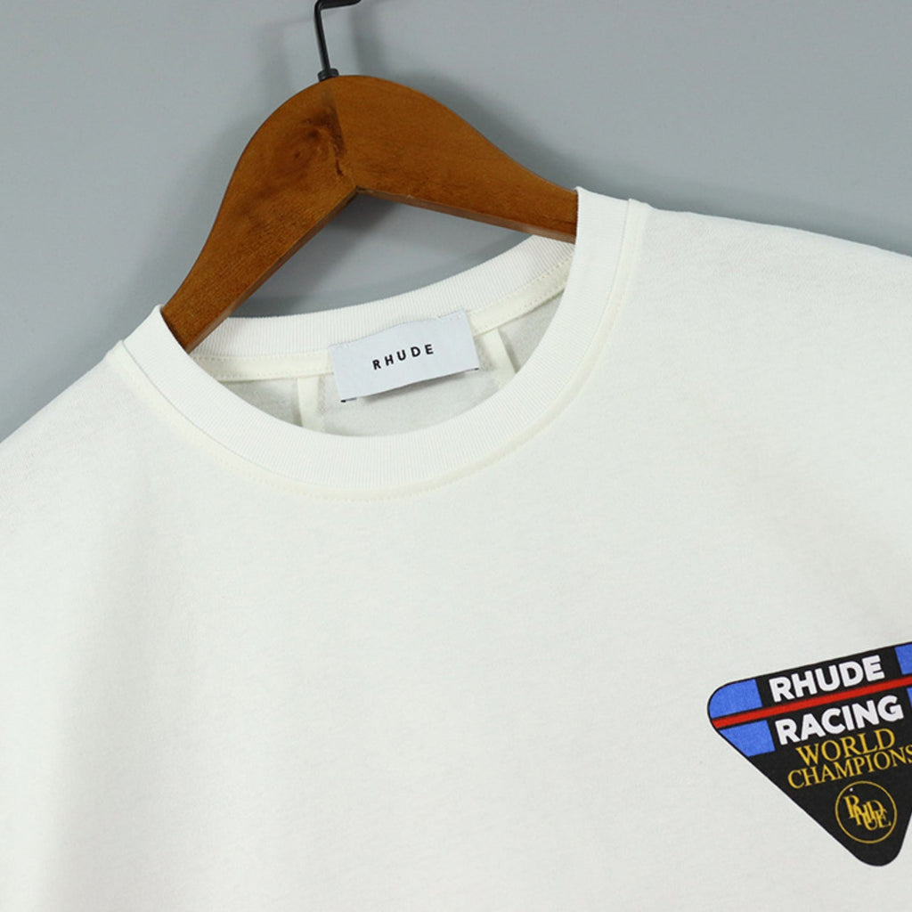 Rhude T-shirt Inverted Triangle Letter Print Short Sleeve T-shirt