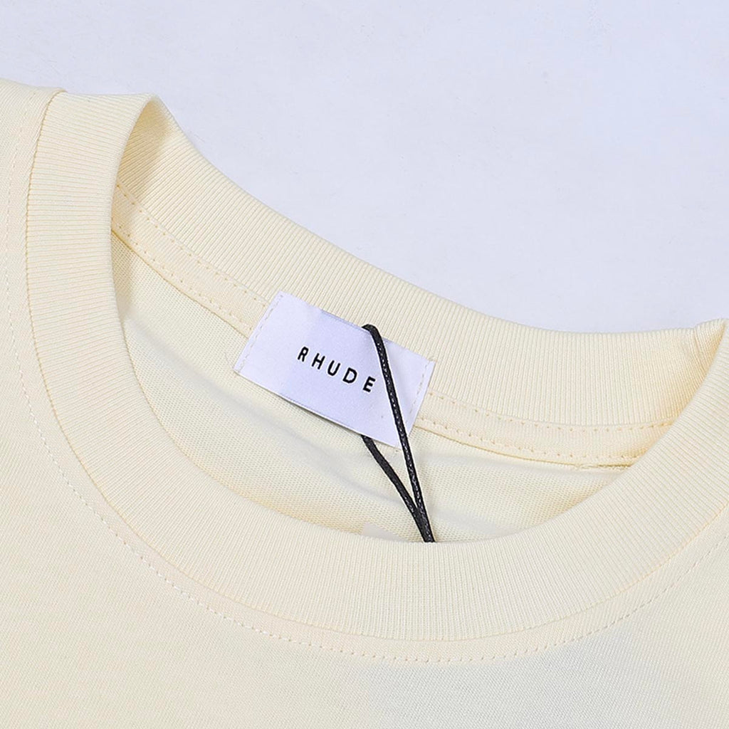 Rhude T-shirts International Racing Team Simple Cotton Short Sleeve Men and Women