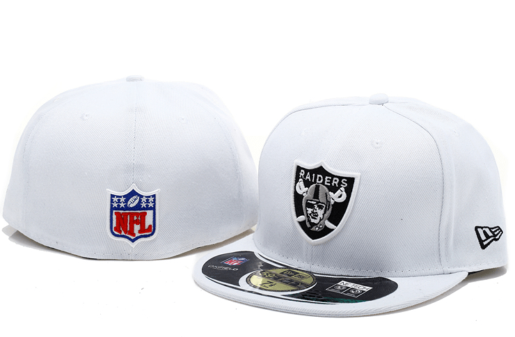Las Vegas Raiders White Snapback Hat with NFL Logo