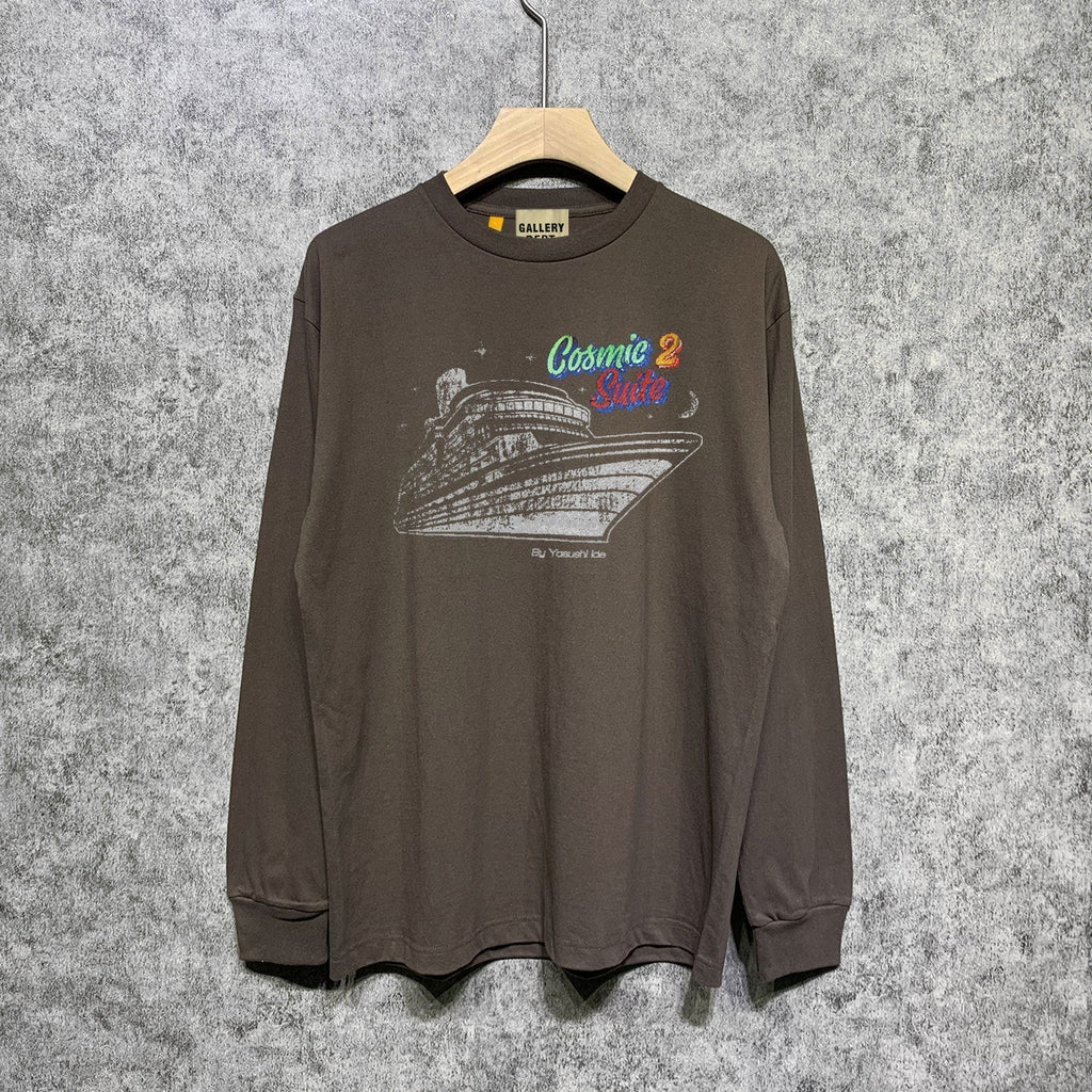 Gallery Dept Long Sleeved Shirt Fashion Brand Long Sleeve Long-Sleeved T-shirt Blouse