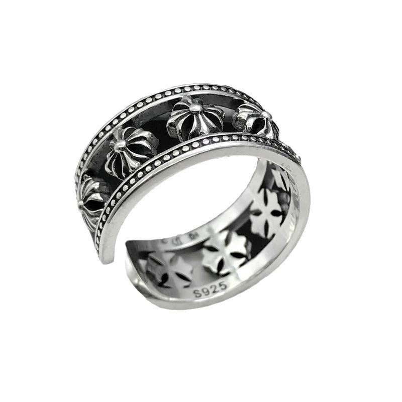 Chrome Heart Ring Cross Anchor
